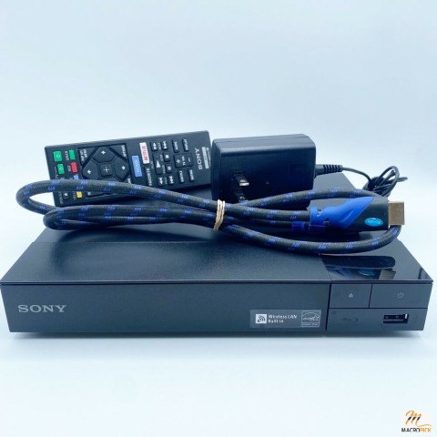 Black-Colored Blu-Ray Disc DVD Player with HDMI Cable Remote