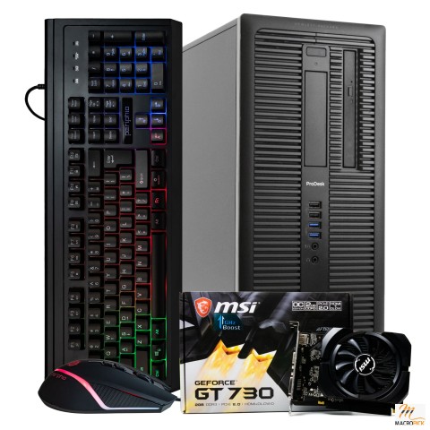 Nvidia GeForce GT 730 graphics an Intel Core i5 and a black gaming computer tower 600G1