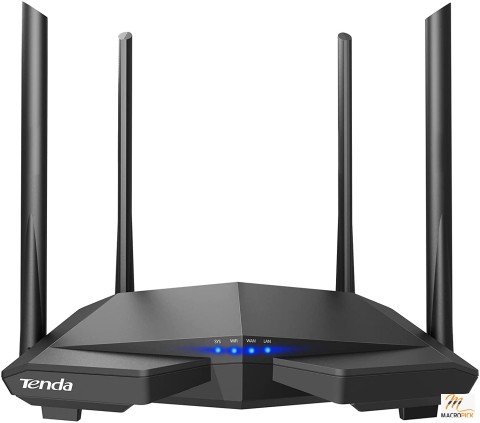 Black-Colored Dual Band WiFi Router | High Speed Wireless Internet Router with Smart App