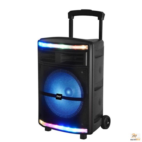 PA Speaker System - Portable Indoor / Outdoor Loudspeaker with , Flashing Party Lights