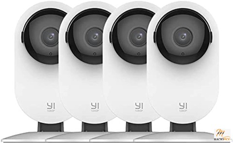 YI 4pc Security Home Camera, 1080p WiFi Smart Indoor with Night Vision