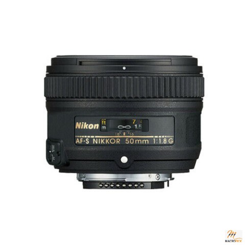 Black-Colored Digital DSLR Camera 50mm f/1.8G AF-S Nikkor Lens