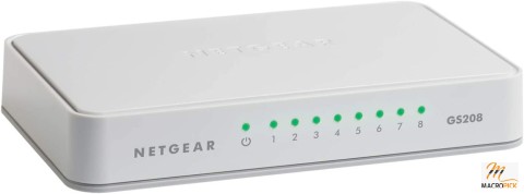 NETGEAR 8-Port Gigabit Ethernet Unmanaged Switch (GS208) - Desktop, Ethernet Splitter - Silent Operation - Plug-and-Play