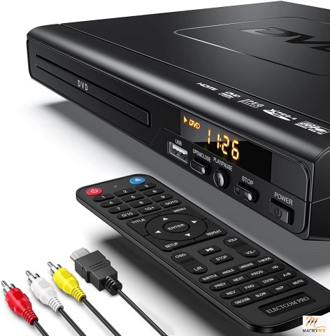 HD DVD Players, DVD Players for TV, CD Players for Home, HDMI and RCA Cable Included, Up-Convert to HD 1080p - Multi Region - Breakpoint Memory - USB 2.0