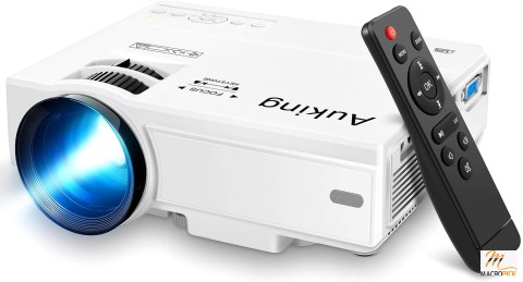 Portable Mini Video Projector - 55000 Hours Multimedia Home Theater Movie Projector - Compatible with Full HD 1080P HDMI,VGA,USB,AV