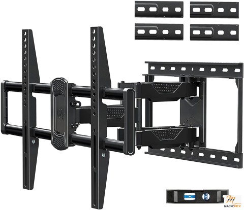 Full Motion TV Mount UL Listed for Most 42-70 Inch TVs, Adjustable TV Wall Mount Bracket Swivel and Tilt