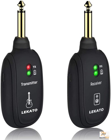 LEKATO Wireless Guitar System Built-in Rechargeable 4 Channels