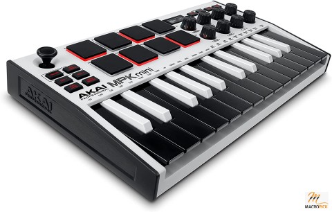 AKAI Professional MPK Mini MK3 - 25 Key USB MIDI Keyboard Controller With 8 Backlit Drum Pads