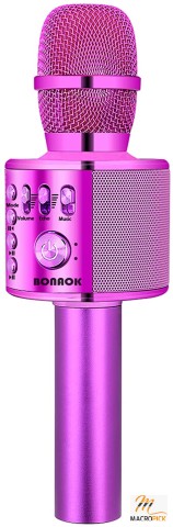 BONAOK Wireless Bluetooth Karaoke Microphone, 3-in-1 Portable Handheld Mic Speaker