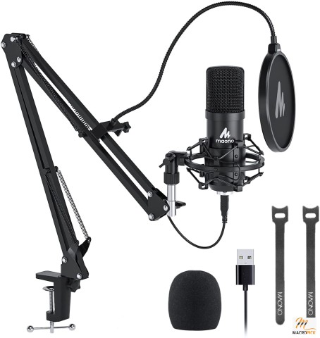 USB Microphone, MAONO 192KHZ/24Bit Plug & Play PC