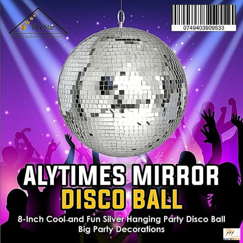 Mirror Disco Ball Silver Hanging Party Ball Big Party Decorations