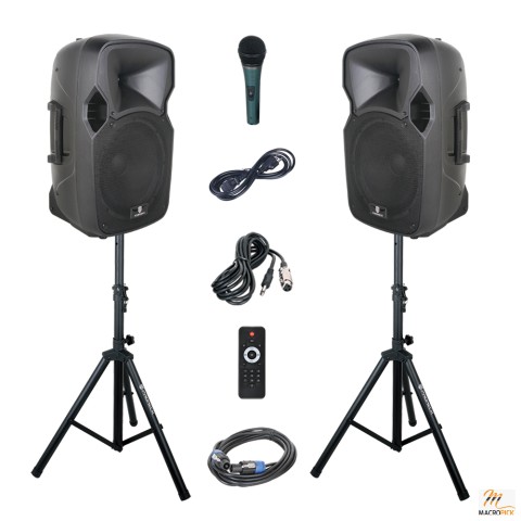 PRORECK Party 12 12-Inch 1000 Watts 2-Way Powered PA Speaker System