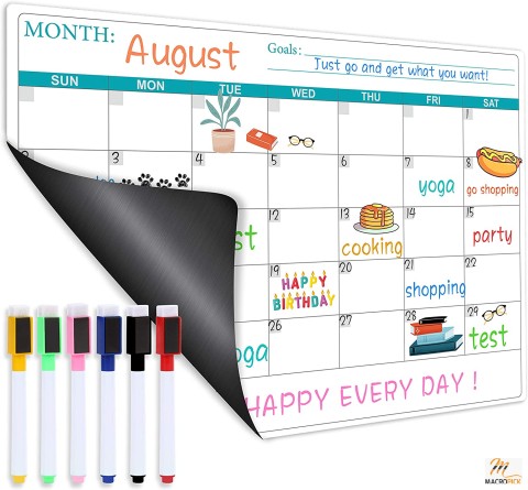 Magnetic Dry Erase Fridge Calendar