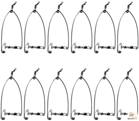 12 Pack Automatic Fishing Device Spring Loaded Speed Hook - Lazy Person Fish Hooks Automatic Ejection Ice Fishing Bait Traps