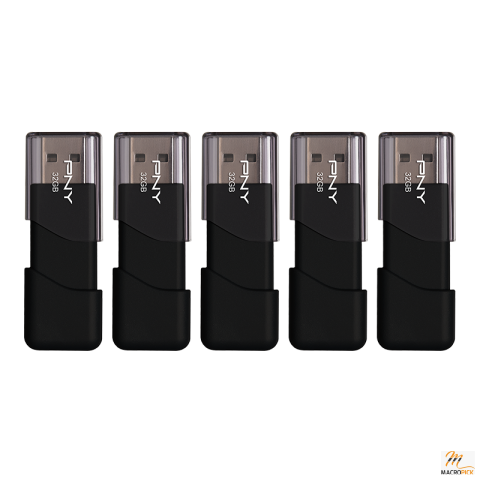 PNY 32GB Attaché 3 USB 2.0 Flash Drive 5-Pack