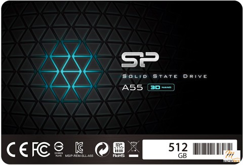 SP 512GB SSD 3D NAND A55 SLC Cache Performance Boost SATA III 2.5" 7mm (0.28")