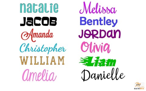 Name or Word Decal - Personalized - Solid and Glitter Color Choices