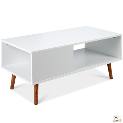 Best Choice Products Wooden Mid-Century Modern Coffee Accent Table