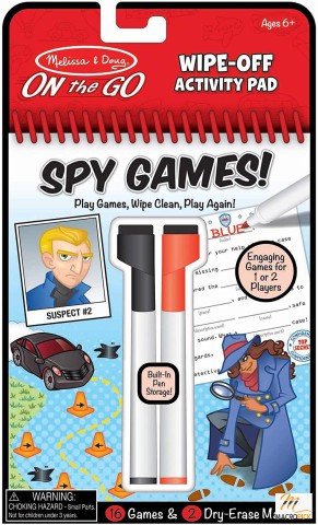 Wipe-Off Activity Pad - Spy Game