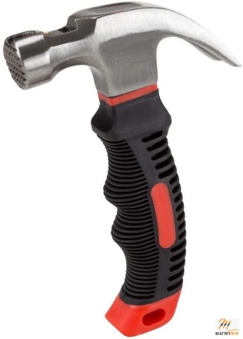 Tools 8 oz. Small Claw Hammer with Magnetic Nail Starter - Heavy Duty Steel, Ergo Rubber Grip - Mini Hammer for Home
