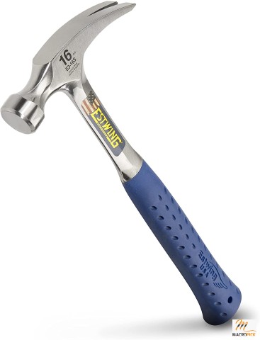 ESTWING 16 oz Straight Rip Claw Hammer with Smooth Face & Shock Reduction Grip (E3-16S)