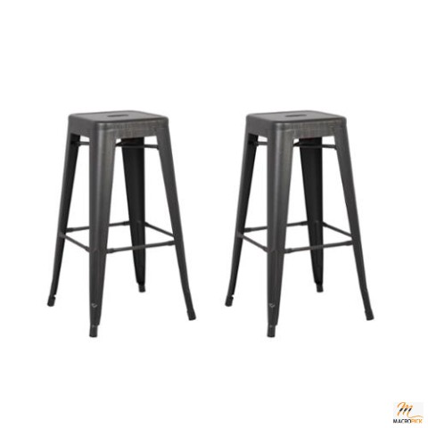 AC Pacific Steel 24 Inch Bar Stool (Set of 2) Yellow