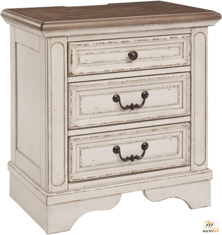 Signature Design by Ashley Realyn French Country 3 Drawer Nightstand