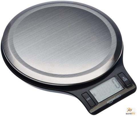 Stainless Steel Digital Kitchen Scale with LCD Display, Batteries Included