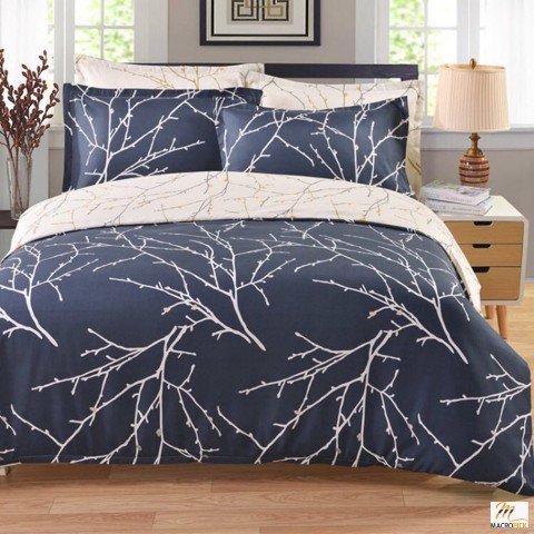 Grey Tree Branch Comforter Queen Set