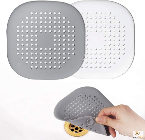 Hair Catcher,Square Drain Cover for Shower Silicone Hair Stopper