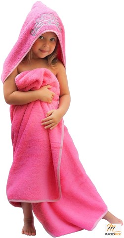 Princess Baby Bath Towel [Pink] Hooded Toddler Towels for Girls