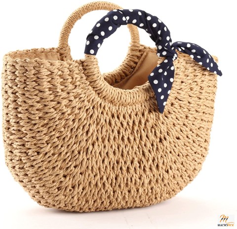 YXILEE Summer Beach bag,Handmade Large Straw Tote Bag Womens Handbag