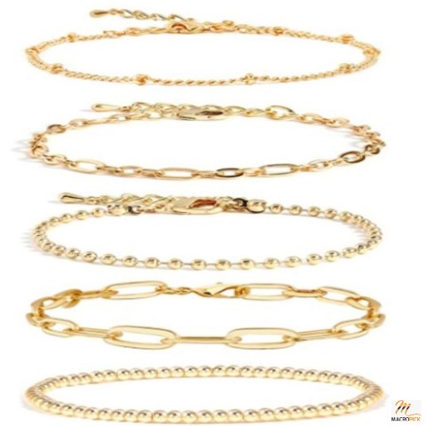 Justeel Gold Chain Bracelet Sets for Women Girls