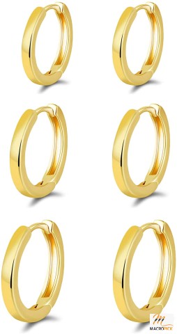 micuco Small Hoop Earrings for Women 14K Gold Plated Hoop Huggie Earrings for Men