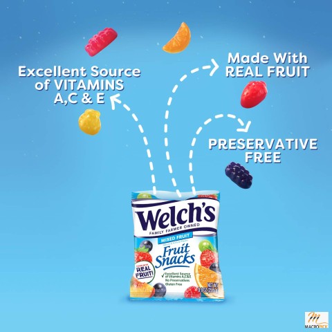 Welch's Fruit Snacks - Mixed Fruit - Gluten Free - Bulk Pack - 0.9 oz Individual Single Serve Bags 40 Count (Pack of 1)