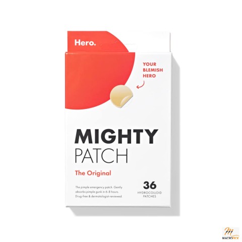 36 Count Mighty Patch Original from Hero Cosmetics - Hydrocolloid Acne Pimple Patch for Covering Zits and Blemishes - Spot Stickers for Face and Skin