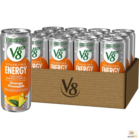 V8 +SPARKLING ENERGY Orange Pineapple Energy Drink