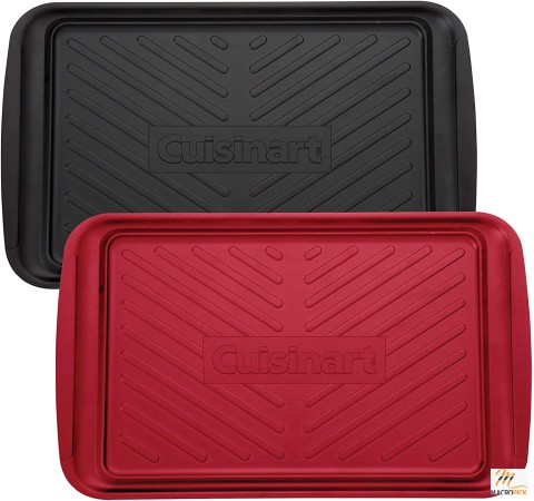 Grilling Prep and Serve Trays - Black and Red