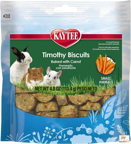 Kaytee Timothy Biscuits Baked Treat, Carrot, 4 oz