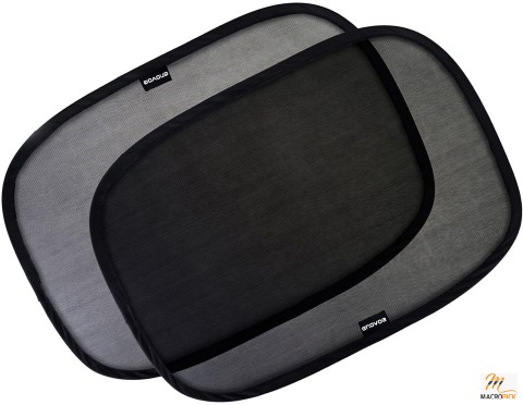 Enovoe Car Window Shade - (2 Pack) - 21"x14" Premium Cling Sunshade for Car Windows