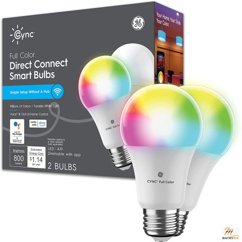 Smart Light Bulbs with Bluetooth and Wifi - Color Changing LED Light Bulbs - Alexa & Google Home Compatible