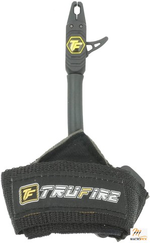 TruFire Patriot Archery Compound Bow Release - Adjustable Black Wrist Strap