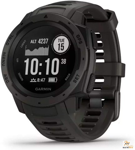 Garmin Instinct Rugged Outdoor Watch with GPS and Heart Rate Monitoring -  Graphite