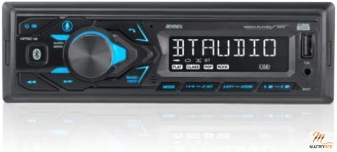 Car Stereo Receiver - 7 Character High Resolution LCD - Siri / Google Voice Assist Button - USB Playback & Charging