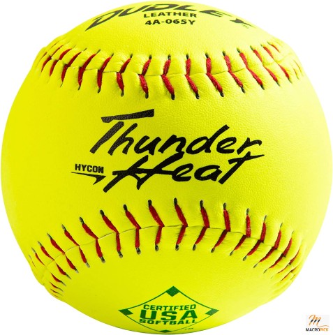 12" USASB Thunder Hycon Leather Slowpitch Softball - 12 Pack