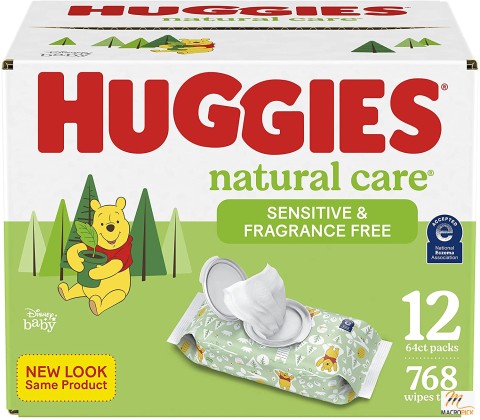 Baby Wipes, Huggies Natural Care Sensitive Baby Diaper Wipes