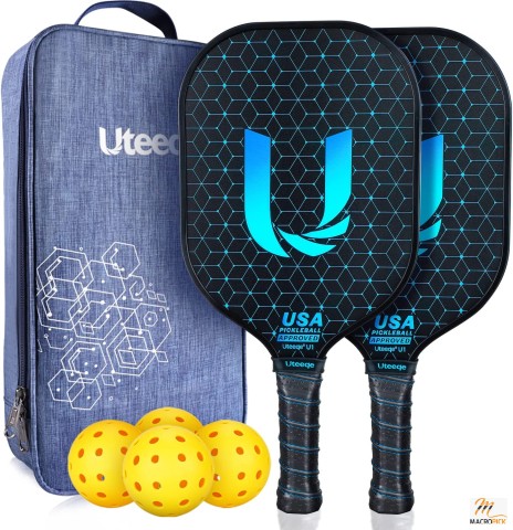 Uteeqe Pickleball Paddles, Graphite Pickleball Paddles Set of 2