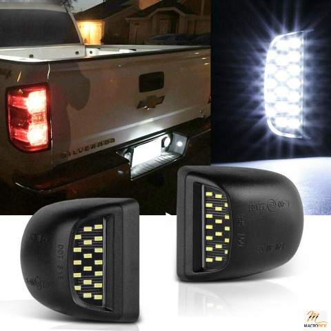 For 99-13 Chevy Silverado 1500 2500 2500HD 3500 LED License Plate Light Housing