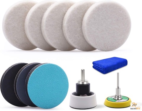 Glass Polishing Pad, PROMMON 2Inch Car Glass Felt Polishing Buffing Pad