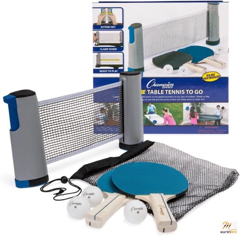 Champion Sports Anywhere Table Tennis: Ping Pong Paddles, Balls, and Portable Net